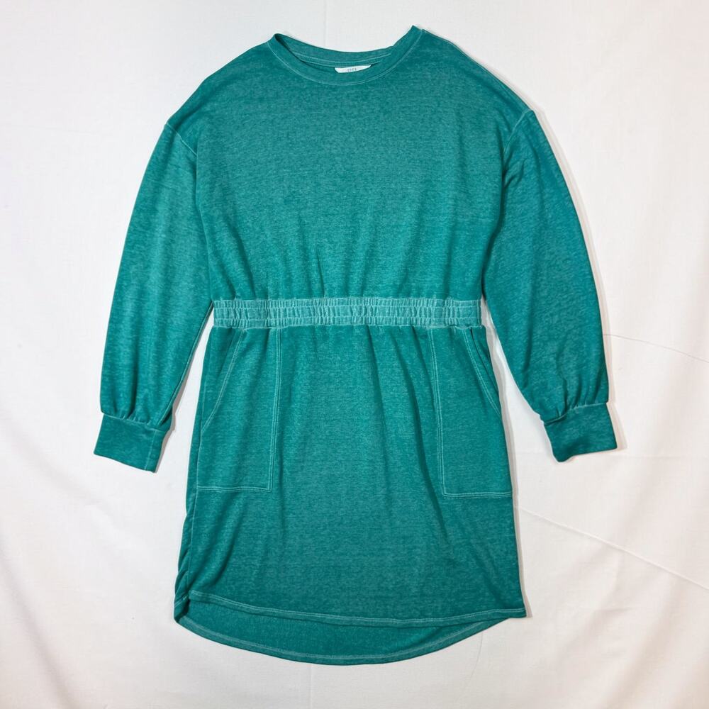 Time and Tru Casual Long Sleeve Pocket Dress Teal – Women’s L